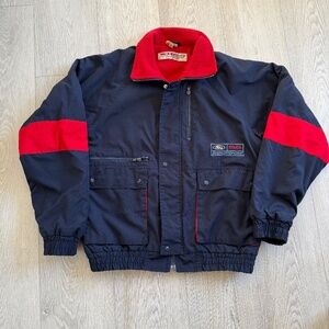 Vintage 80s ~ FORD TRUCK MOTORSPORT  World of Racing Fleece lined COAT JACKET XL